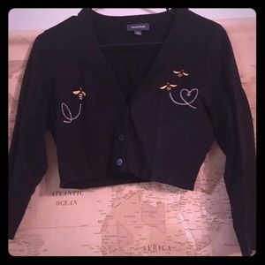 ModCloth bee cropped cardigan